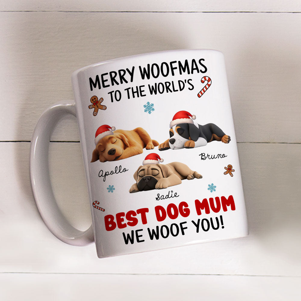 Custom Christmas Birthday Gifts For Dog Lovers • Best Dog Mom Dad In The World - Personalized Coffee Mug