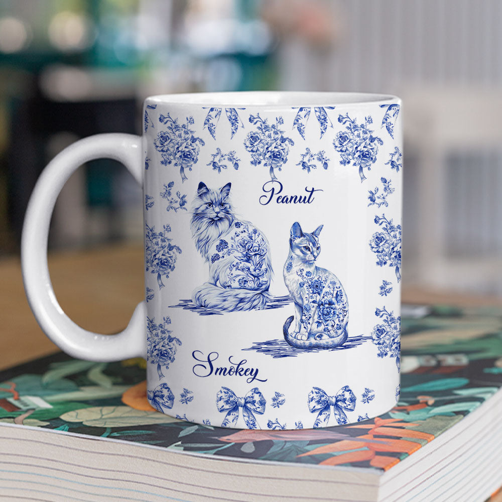Custom Christmas Birthday Gifts For Cat Mom, Cat Lovers • Fond Of You - Personalized Coffee Mug
