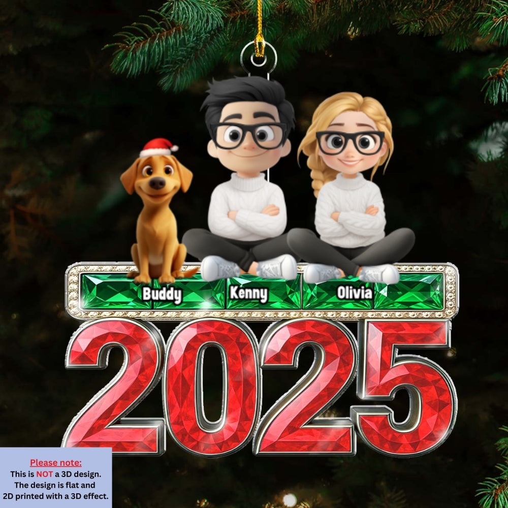 Custom Christmas Decor Home Birthday Gifts For Dog Lovers • This Is Us And Our Dog - Personalized Acrylic Ornament