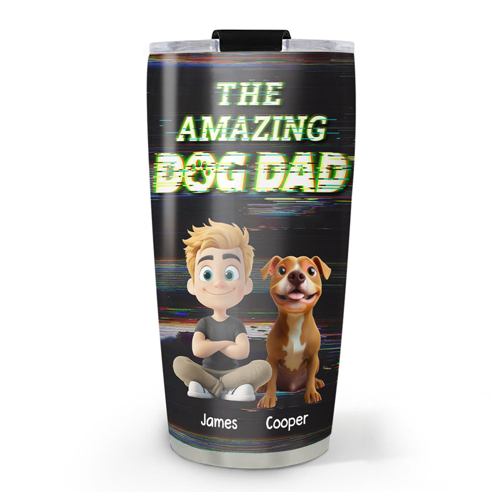 Custom Father's day Birthday Gifts For Dog Dad, Dog Lovers • This Is Our Awesome Dog Dad - Personalized Tumbler