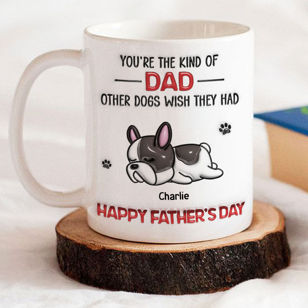 Custom Father's day Birthday Gifts For Dog Dad, Dog Lovers • Other Dogs - Personalized 3D Inflated Effect Mug