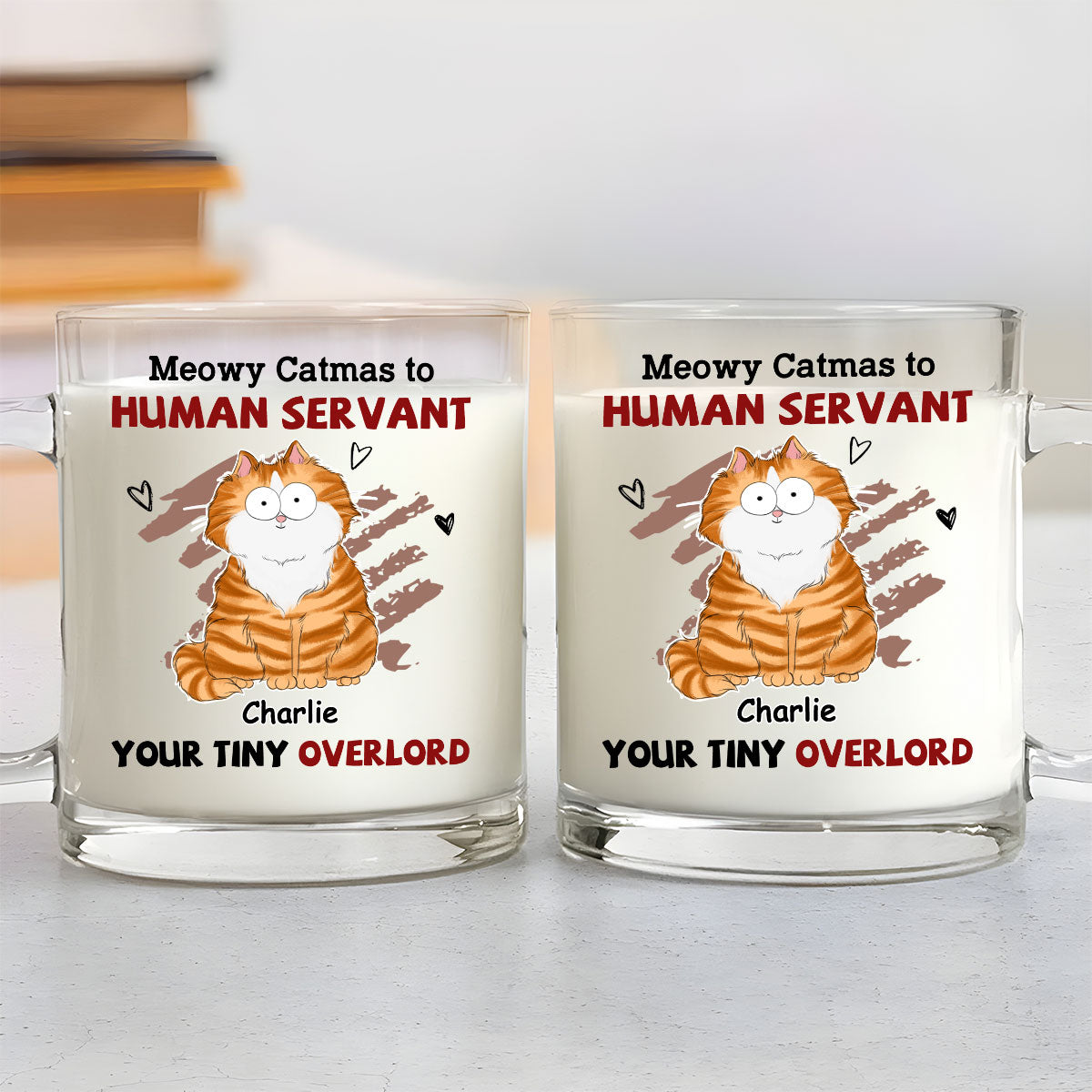 Custom Mother's day Birthday Gifts For Cat Mom, Cat Lovers • Your Tiny Overlords - Personalized Glass Mug