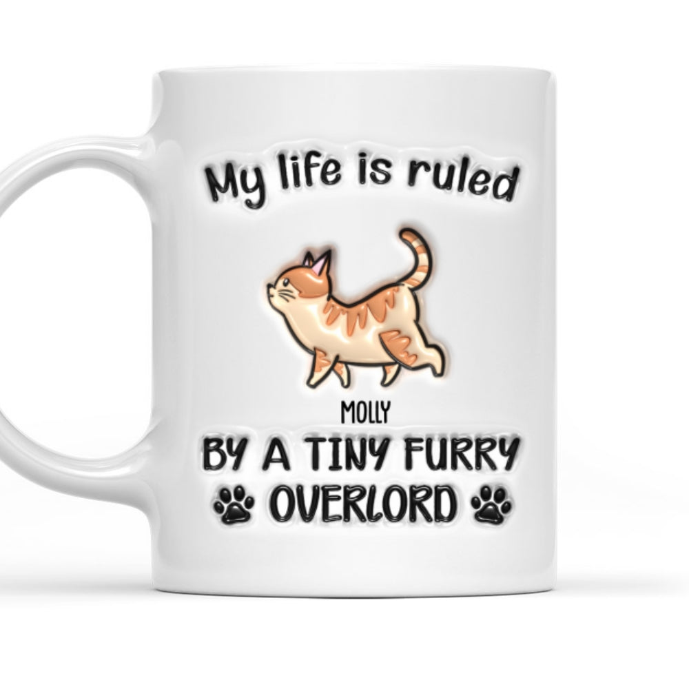 Custom Father's day Birthday Gifts For Cat Dad, Cat Lovers • Your Overlords - Personalized 3D Inflated Effect Mug