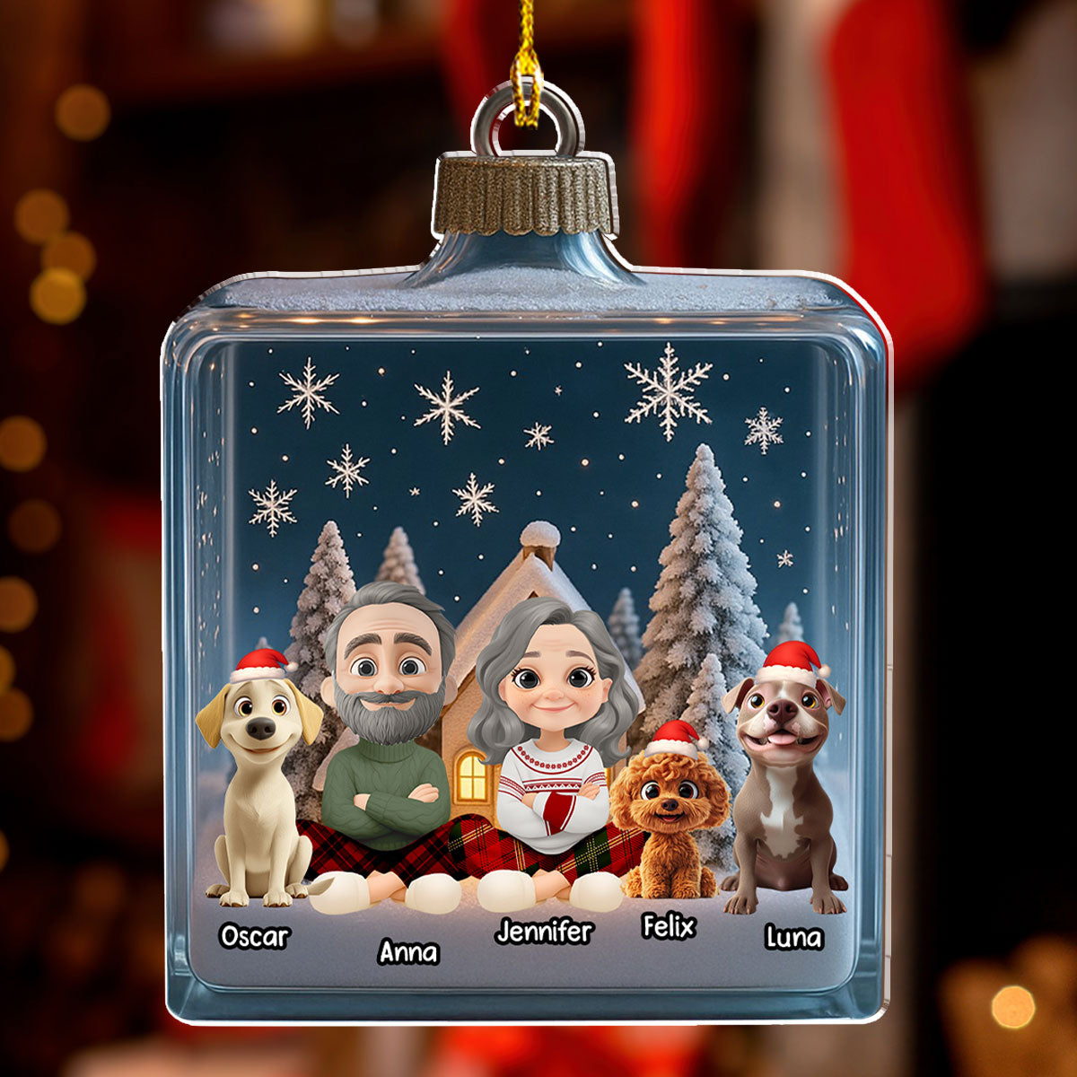 Custom Christmas Decor Home Birthday Gifts For Dog Lovers • We And Our Dog Box - Personalized Acrylic Ornament