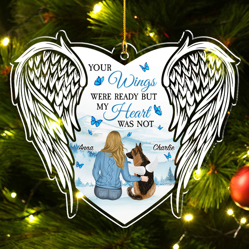 Custom Christmas Memorial Sympathy Gifts For Dogs, Cats • I Have You In My Heart - Personalized Acrylic Ornament