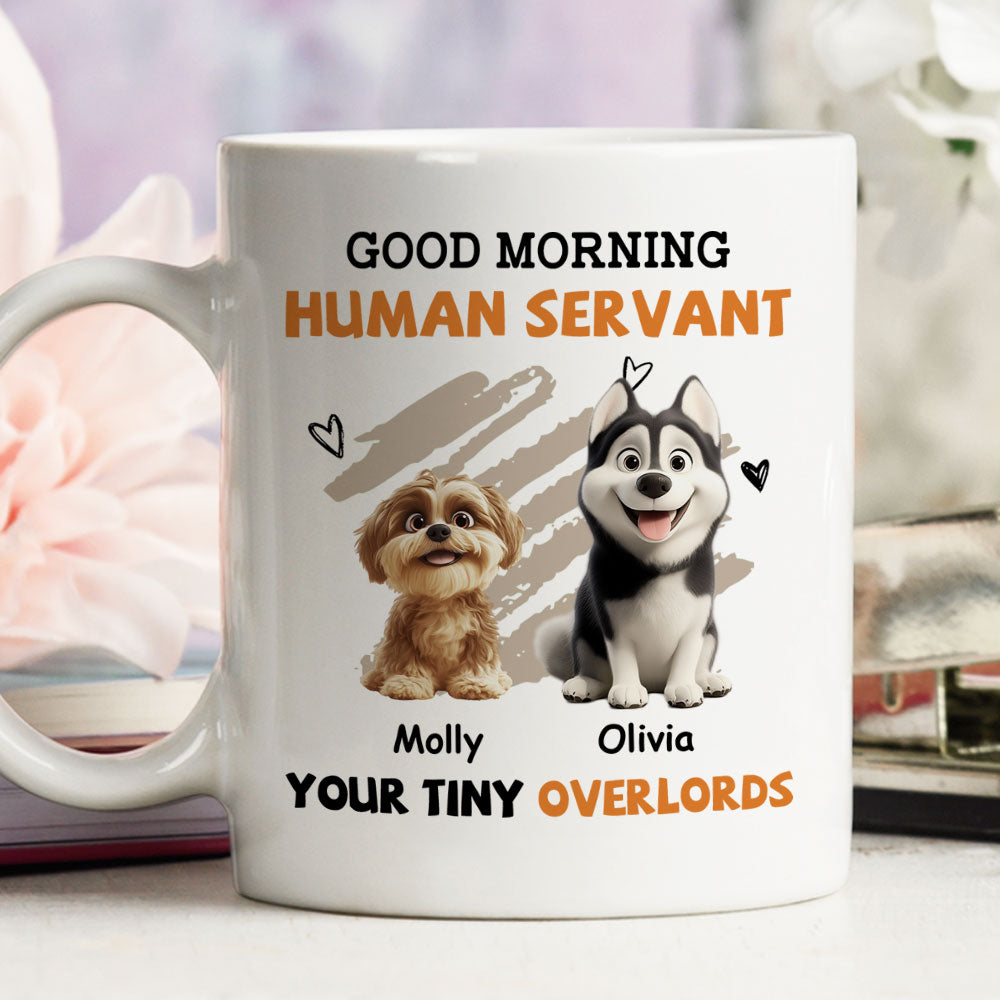 Custom Father's day Birthday Gifts For Dog Dad, Dog Lovers • To My Dog Human Servant - Personalized Coffee Mug