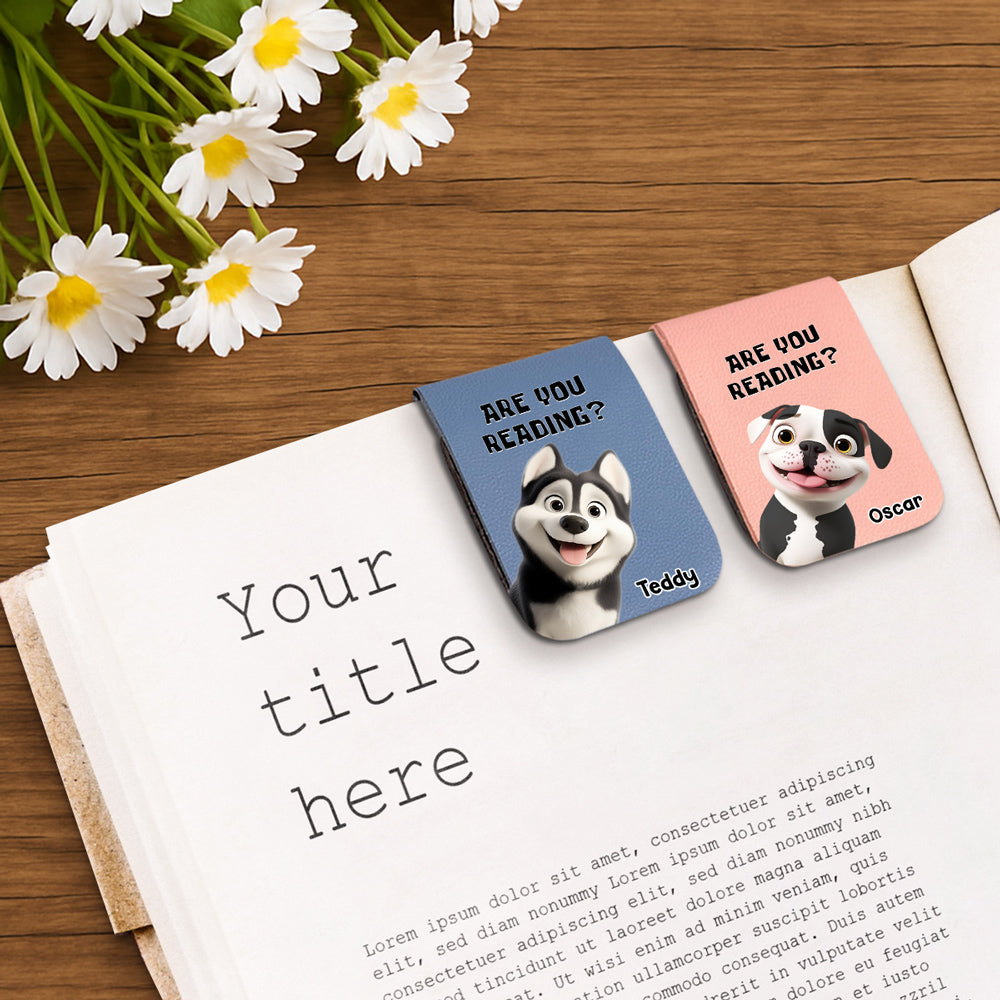 Reading Or Not - Personalized Leather Bookmark
