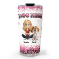 Custom Mother's day Birthday Gifts For Dog Mom, Dog Lovers • Dog Mom Pink Leopard - Personalized Tumbler