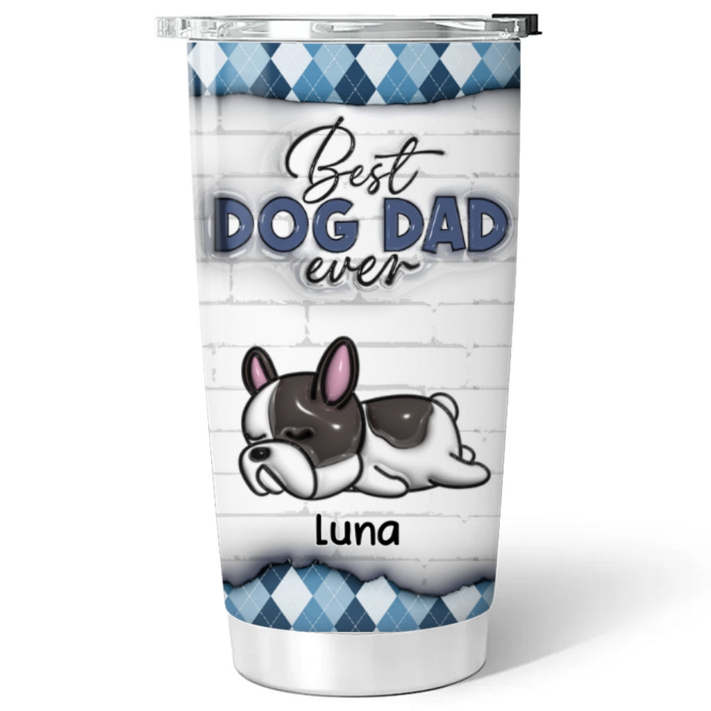 Custom Christmas Birthday Gifts For Pet Lovers • Best Dog Parents - Personalized 3D Inflated Effect Tumbler