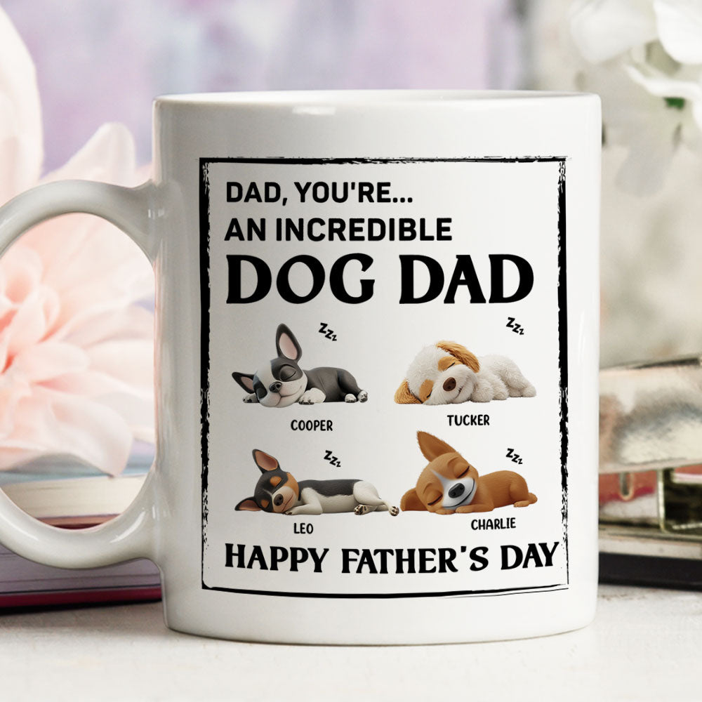 Custom Father's day Birthday Gifts For Dog Dad, Dog Lovers • My Super Cool Dog Dad - Personalized Coffee Mug