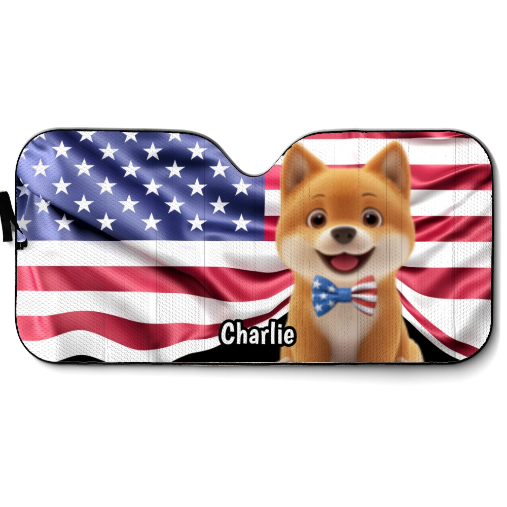 Proud American Pets - Personalized Car Sunshade