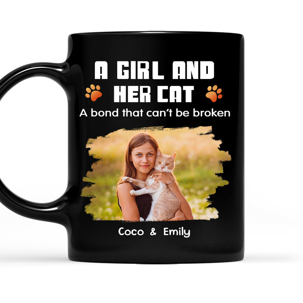 Custom Photo Christmas Birthday Gifts For Dog Lovers • Human And Their Cat Cartoon Christmas Photo - Personalized Coffee Mug