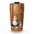 Custom Christmas Birthday Gifts For Dog Mom, Dog Lovers • Stay Here With Dogs - Personalized Tumbler
