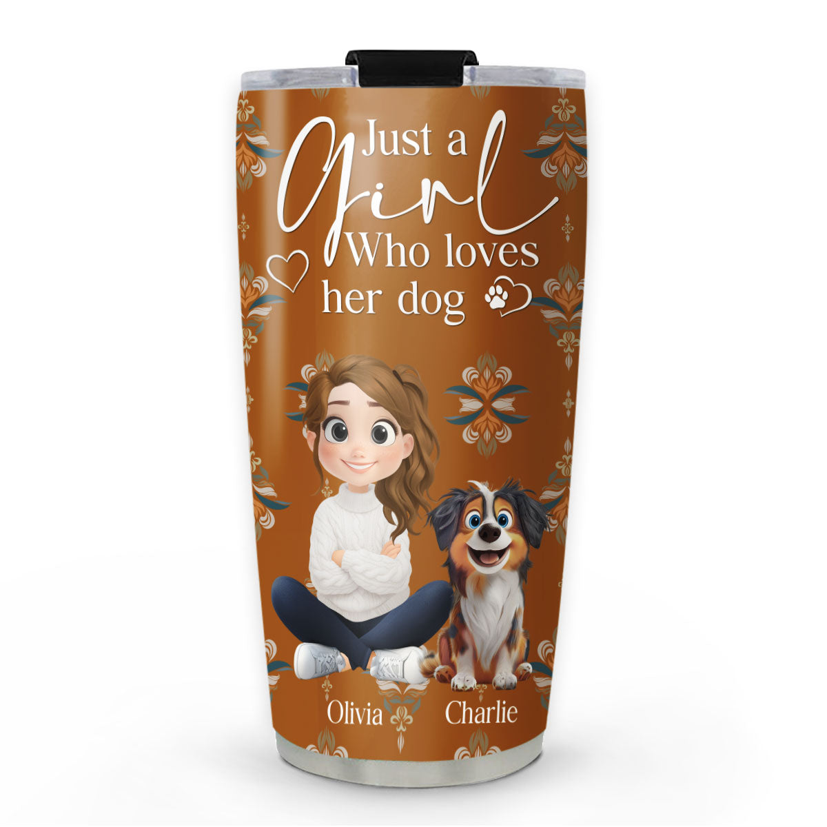 Custom Christmas Birthday Gifts For Dog Mom, Dog Lovers • Stay Here With Dogs - Personalized Tumbler