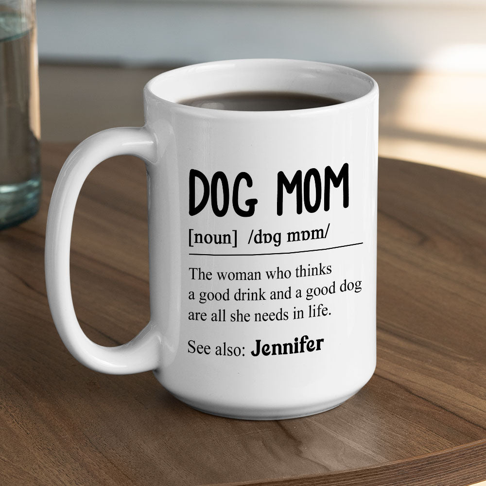 Custom Christmas Birthday Gifts For Dog Lovers • Dog Dad Mom Definition - Personalized Coffee Mug