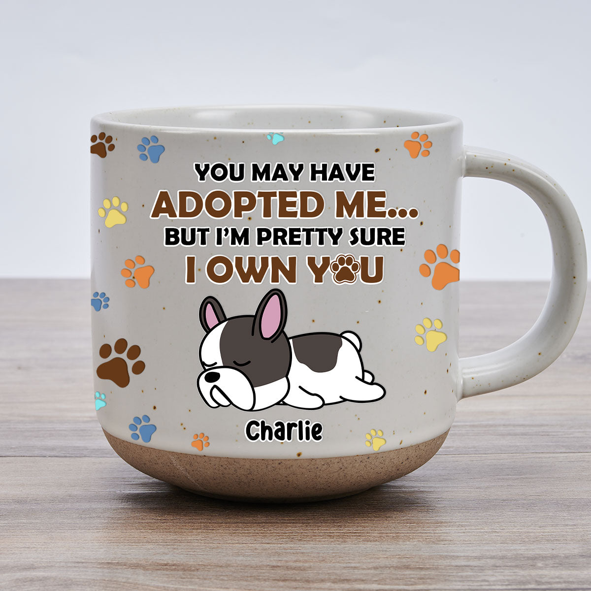 Custom Christmas Birthday Gifts For Dog Lovers • I'm Sure I Own You - Personalized Pottery Mug