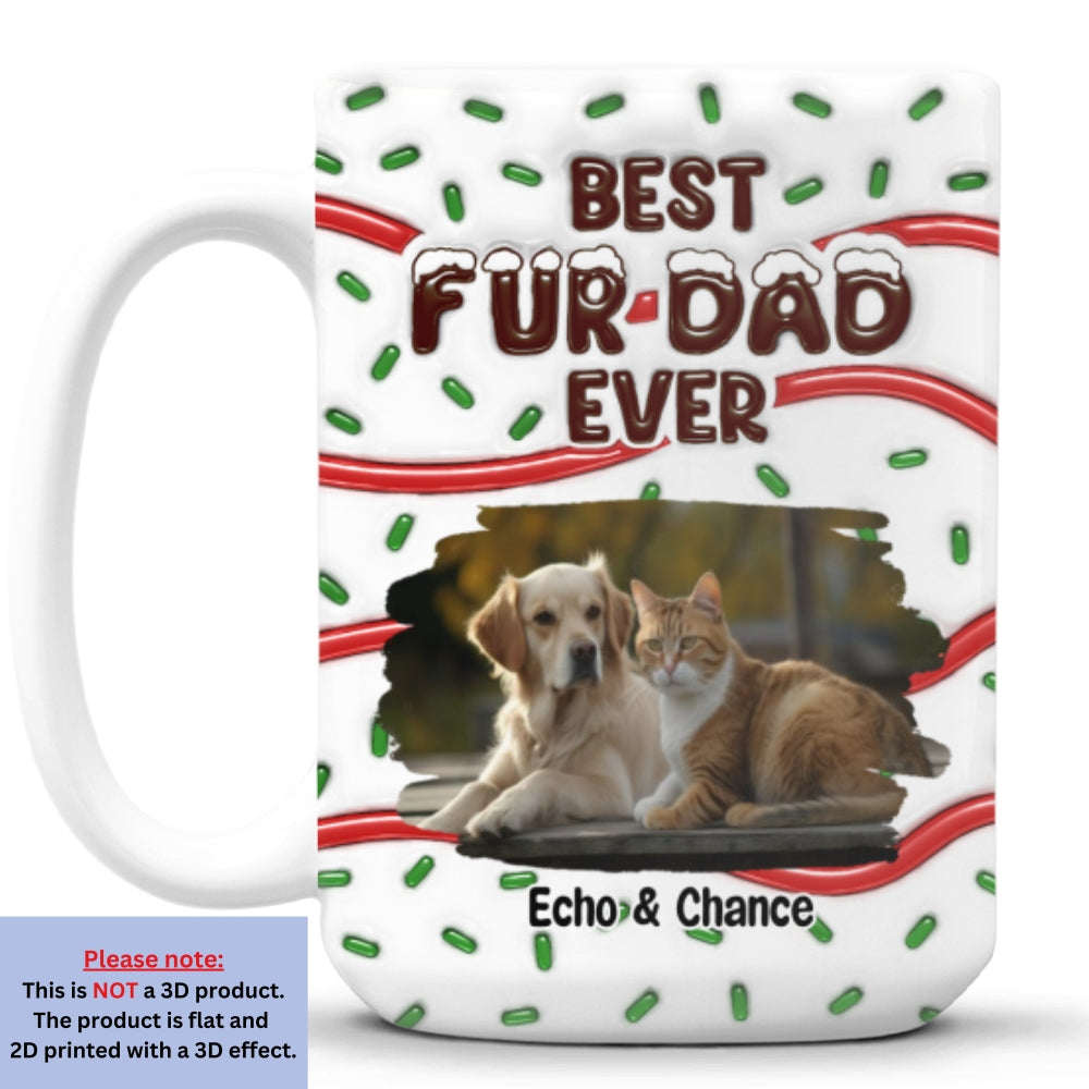 Custom Photo Mother's day Birthday Gifts For Cat Mom, Cat Lovers • Best Dog Mom Dad Cake Pet Photo - Personalized 3D Inflated Effect Mug