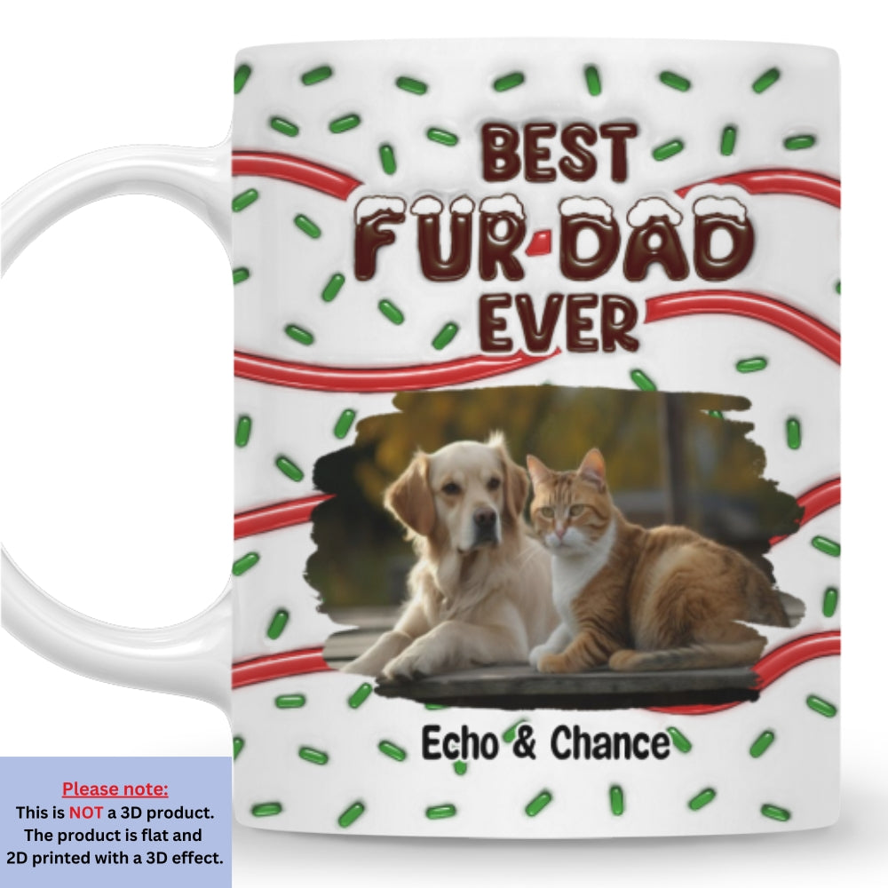Custom Photo Mother's day Birthday Gifts For Cat Mom, Cat Lovers • Best Dog Mom Dad Cake Pet Photo - Personalized 3D Inflated Effect Mug