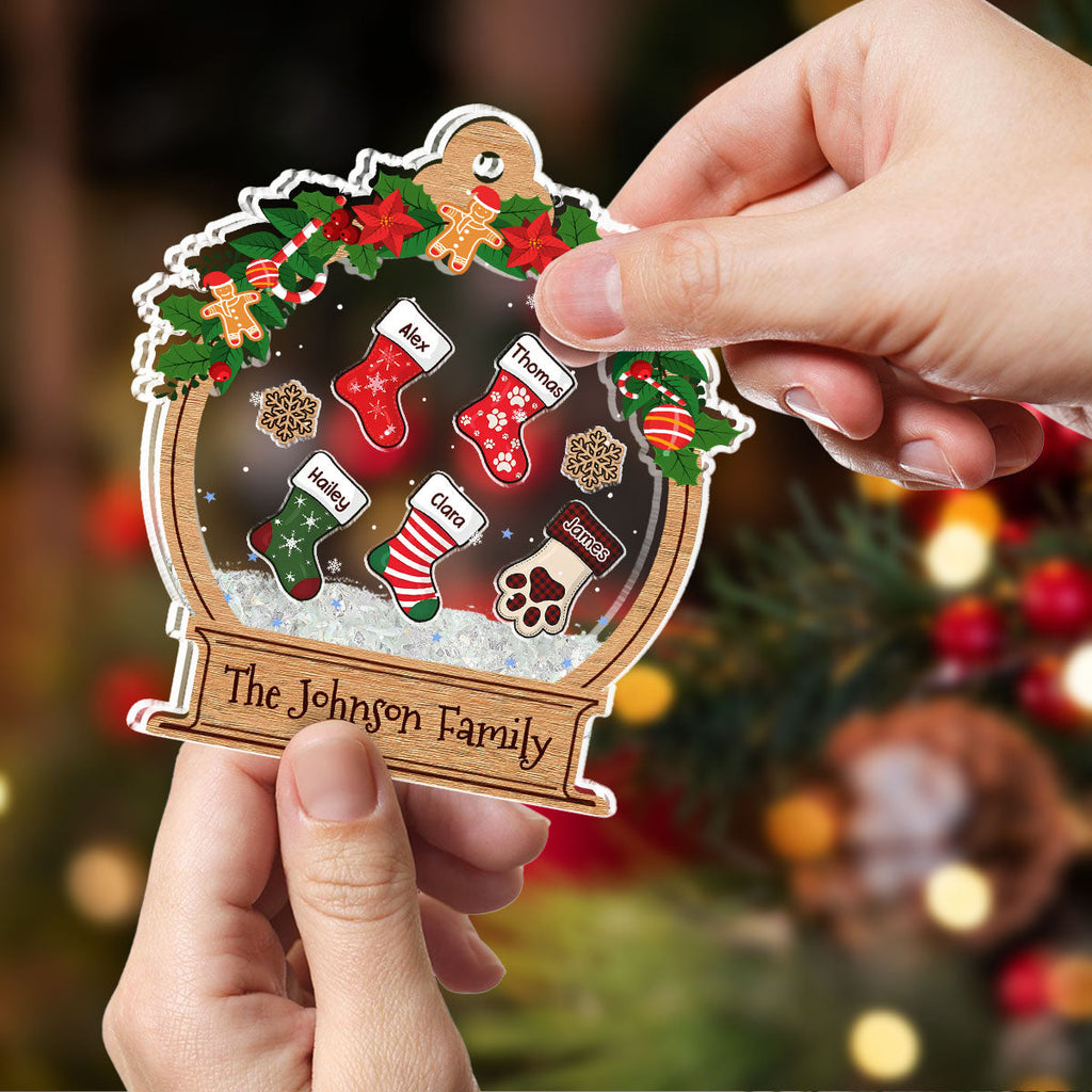 Funny Stocking - Personalized Acrylic Shaker Ornament