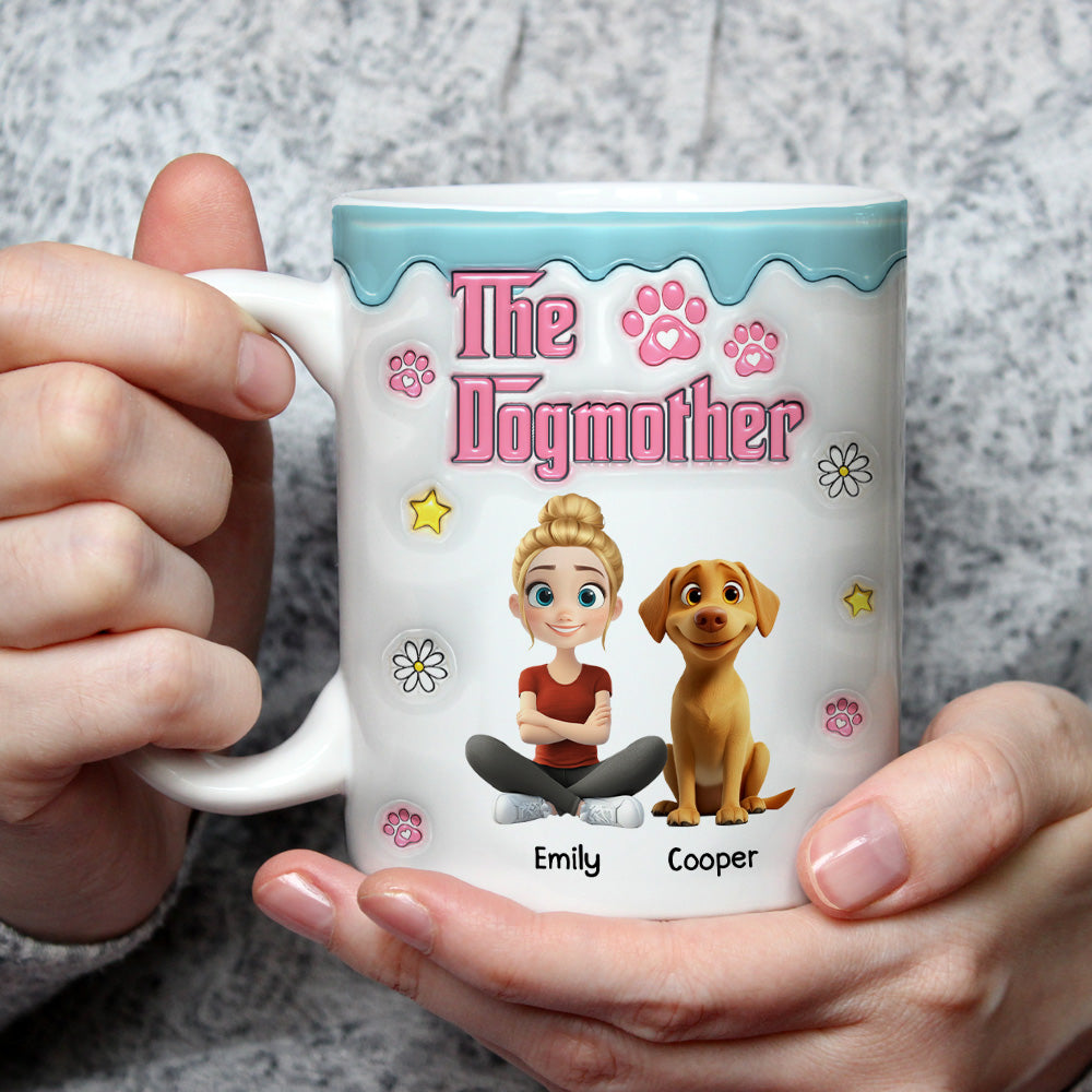 Custom Christmas Birthday Gifts For Dog Mom, Dog Lovers • Professional Dog Mother - Personalized 3D Inflated Effect Mug