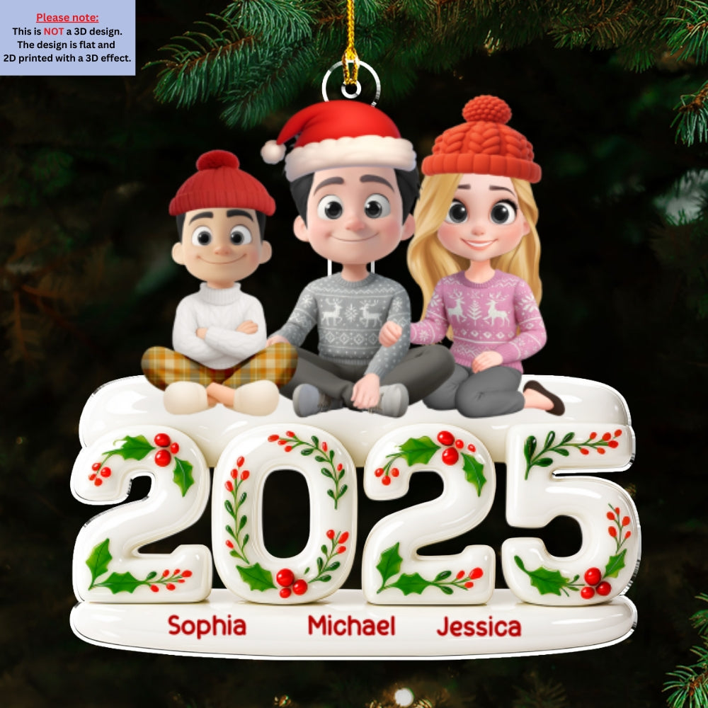 Custom Christmas Decor Home Birthday Gifts For Dog Lovers • Whole Family Hunt Rewards - Personalized 3D Effect Acrylic Ornament