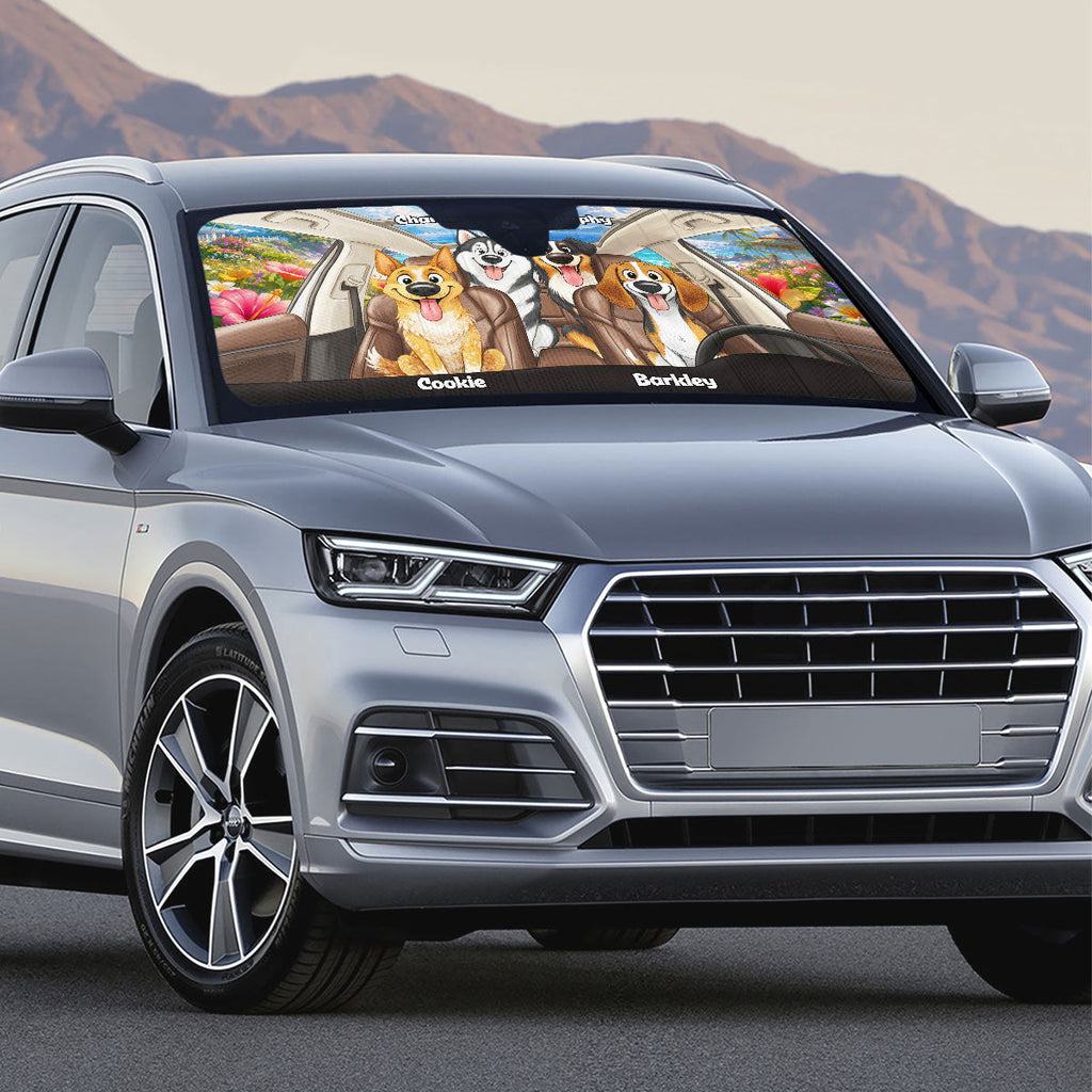 Hop On With Me - Personalized Car Sunshade