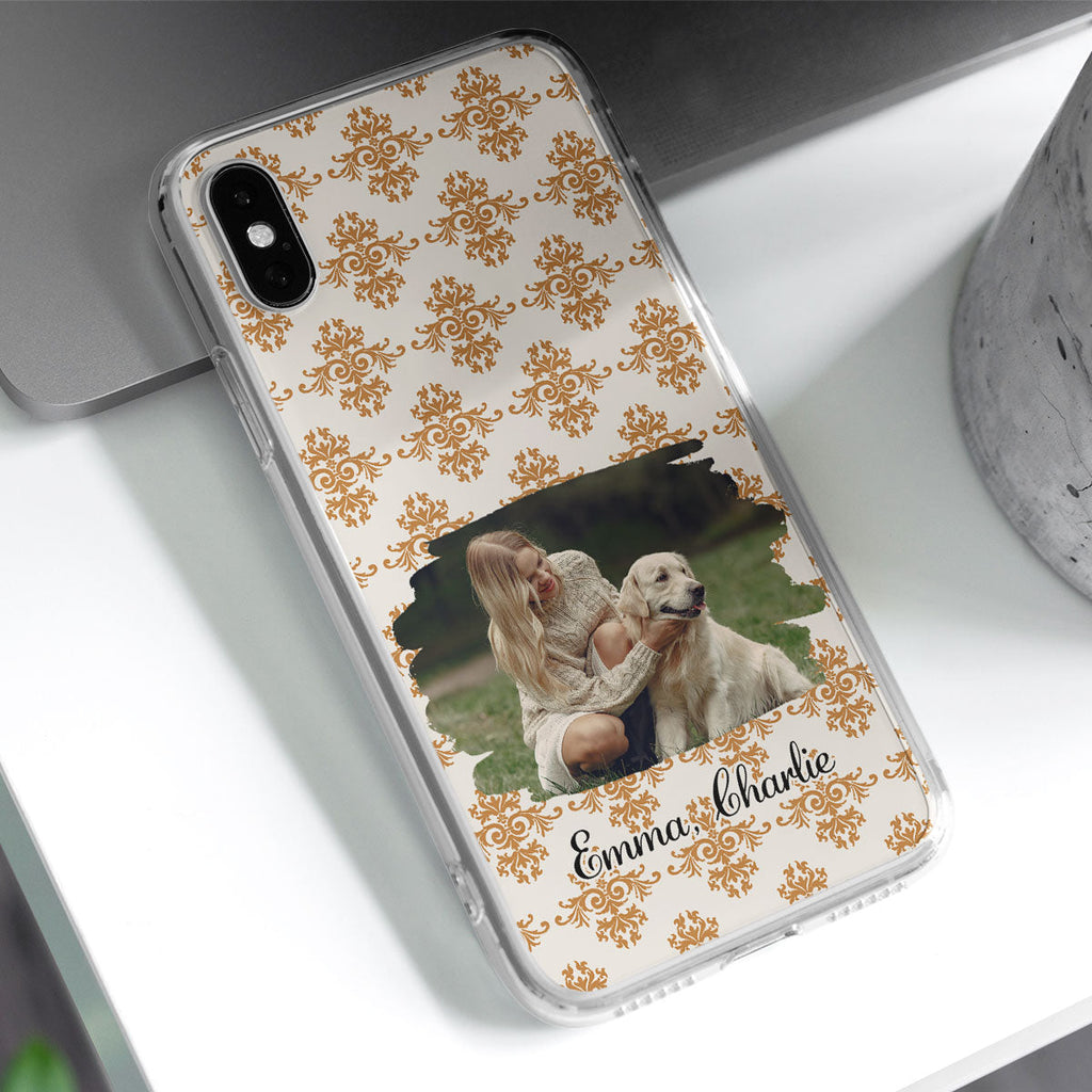 Pumskin Girl And Her Pet Photo - Personalized Phone Case