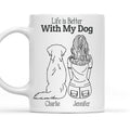 Custom Mother's day Birthday Gifts For Cat Mom, Cat Lovers • Life Is Better With My Dogs - Personalized Coffee Mug
