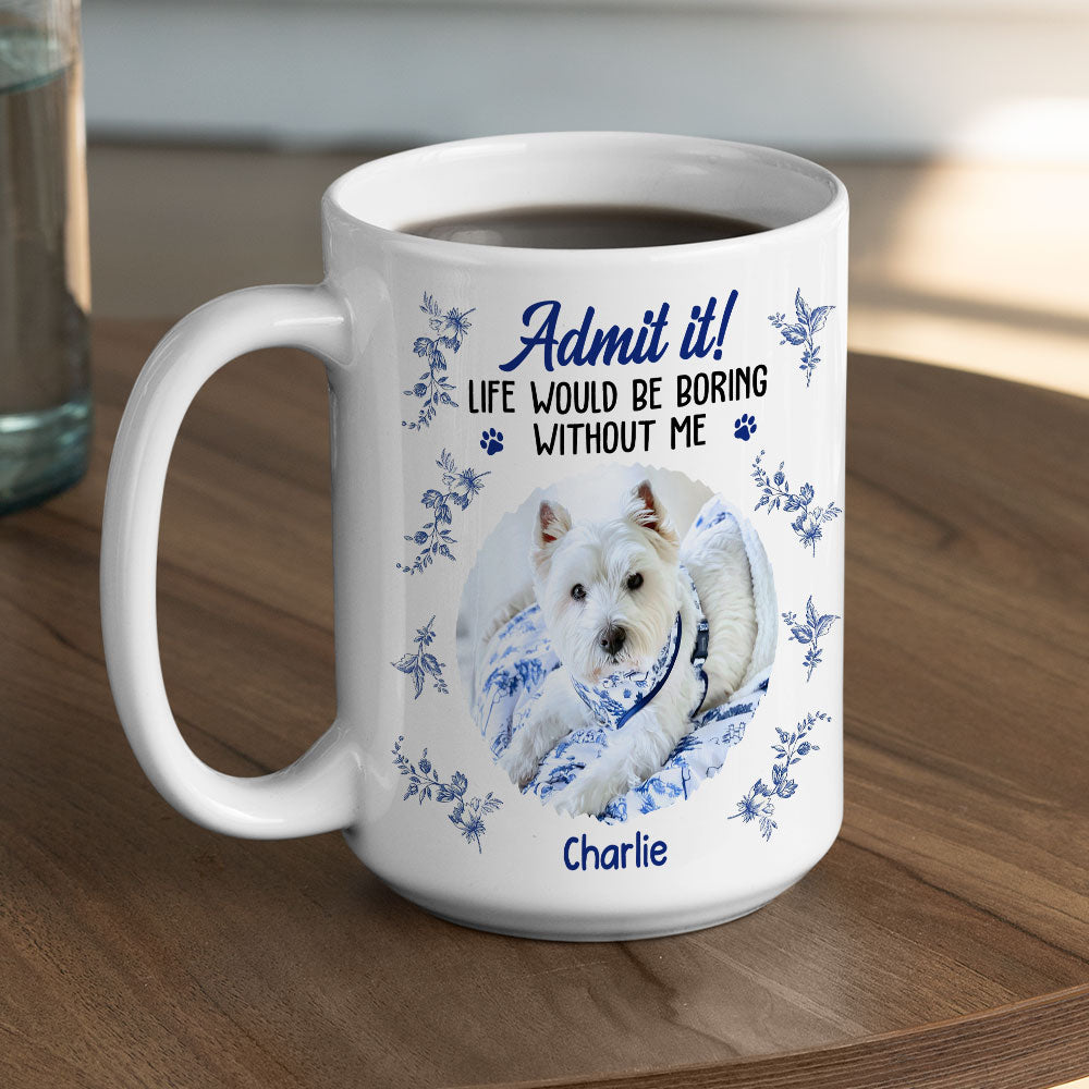 Custom Photo Christmas Birthday Gifts For Dog Mom, Dog Lovers • Better With Dog Version Photo - Personalized Coffee Mug