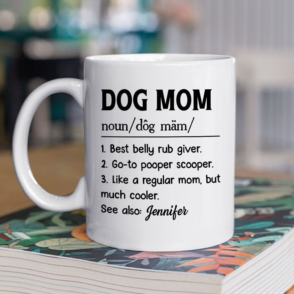 Custom Mother's day Birthday Gifts For Dog Mom, Dog Lovers • Dog Mom Definition - Personalized Coffee Mug