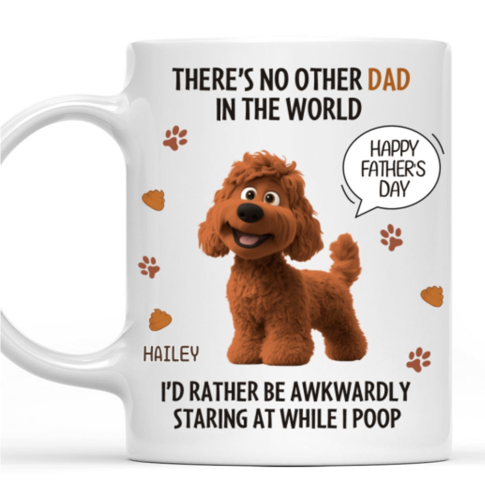 Custom Father's day Birthday Gifts For Dog Dad, Dog Lovers • The Poop Stare - Personalized Coffee Mug