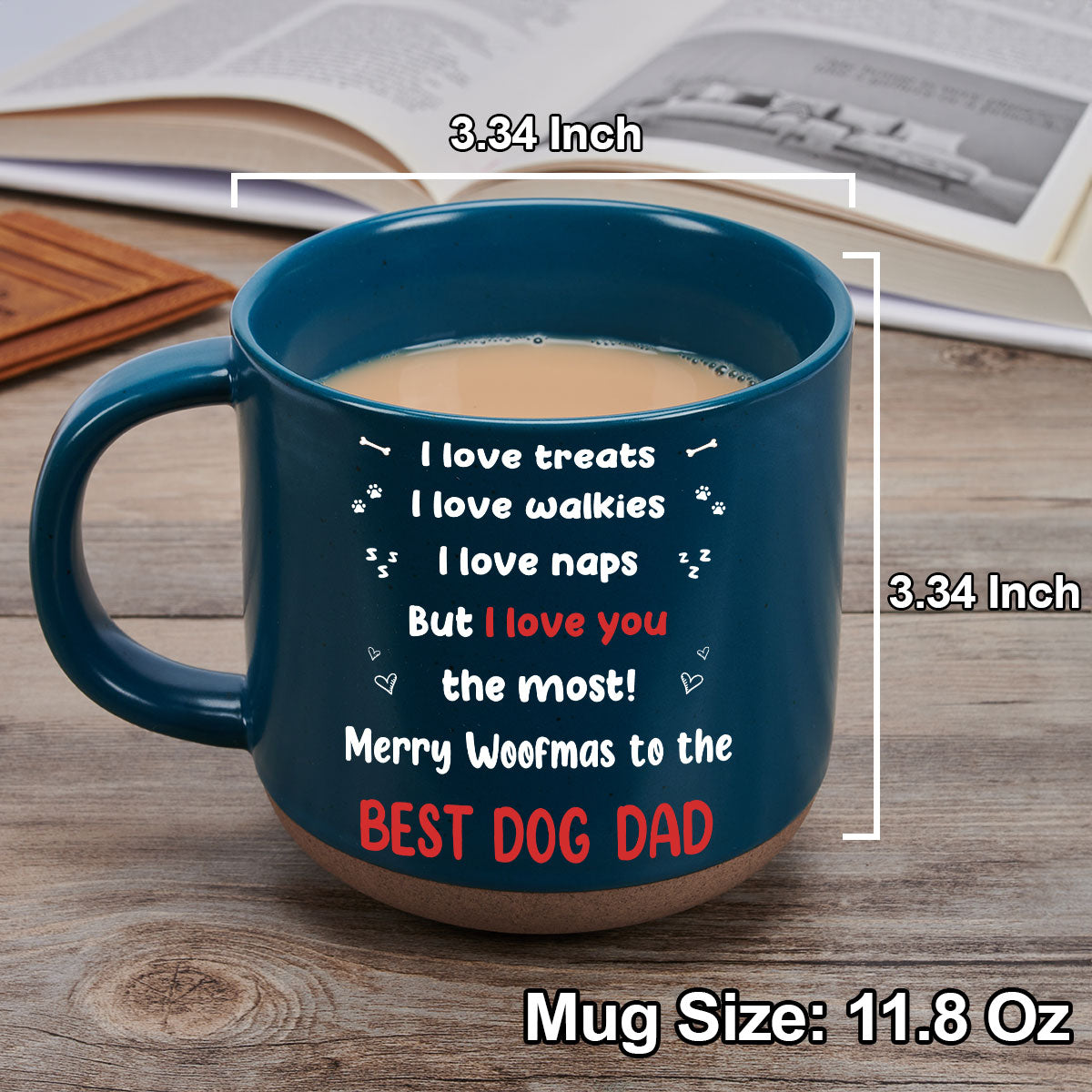 Custom Christmas Birthday Gifts For Dog Lovers • Mom Dad We Love You The Most - Personalized Pottery Mug