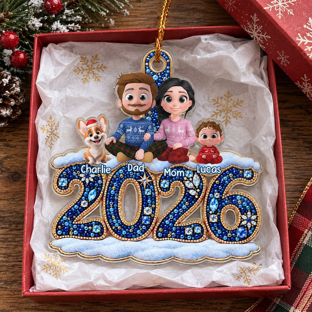 Custom Christmas Decor Home Birthday Gifts For Dog Lovers • A New Chapter Begins - Personalized Acrylic Ornament