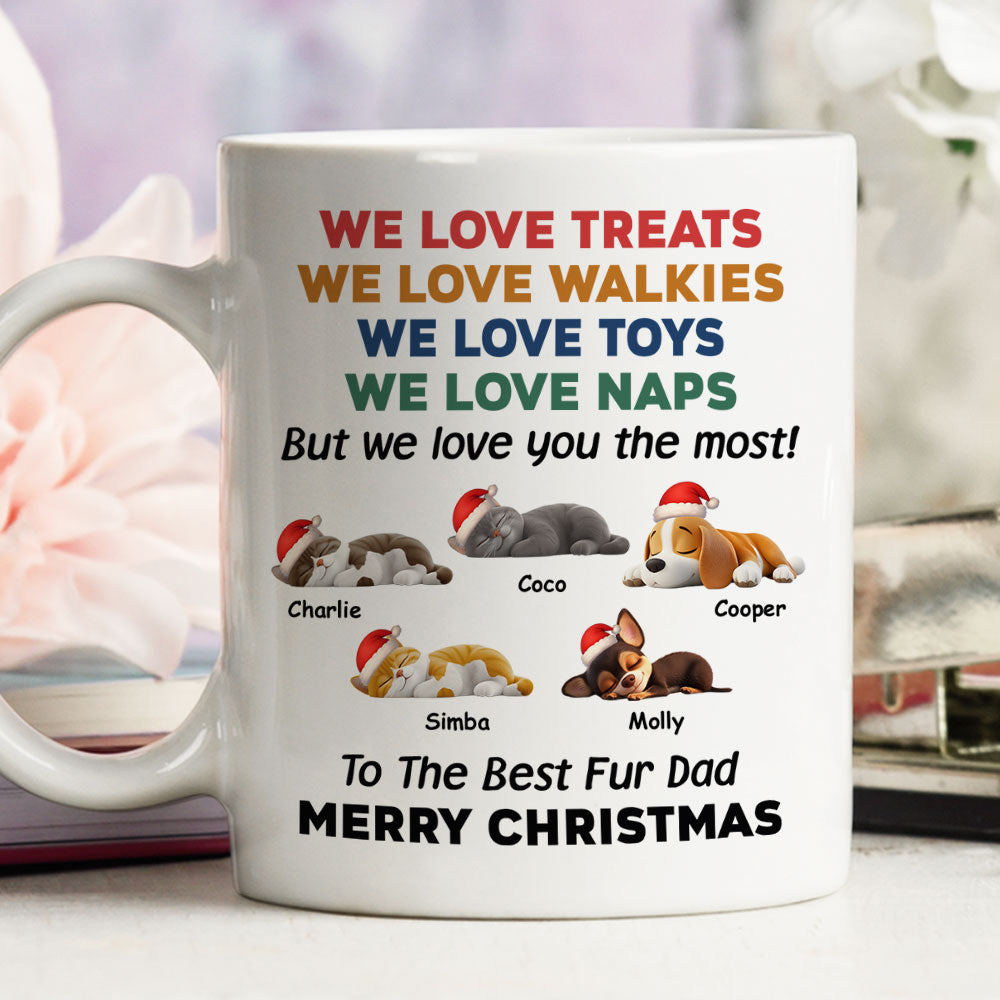 Custom Christmas Birthday Gifts For Dog Lovers • We Love You Snow Ver - Personalized Coffee Mug
