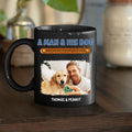 Custom Photo Christmas Birthday Gifts For Dog Dad, Dog Lovers • A Gentleman And His Dog Photo - Personalized Coffee Mug