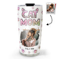 Custom Photo Christmas Birthday Gifts For Cat Mom, Cat Lovers • Cat Mom Lovely Chibi Version 2 Photo - Personalized 3D Inflated Effect Tumbler