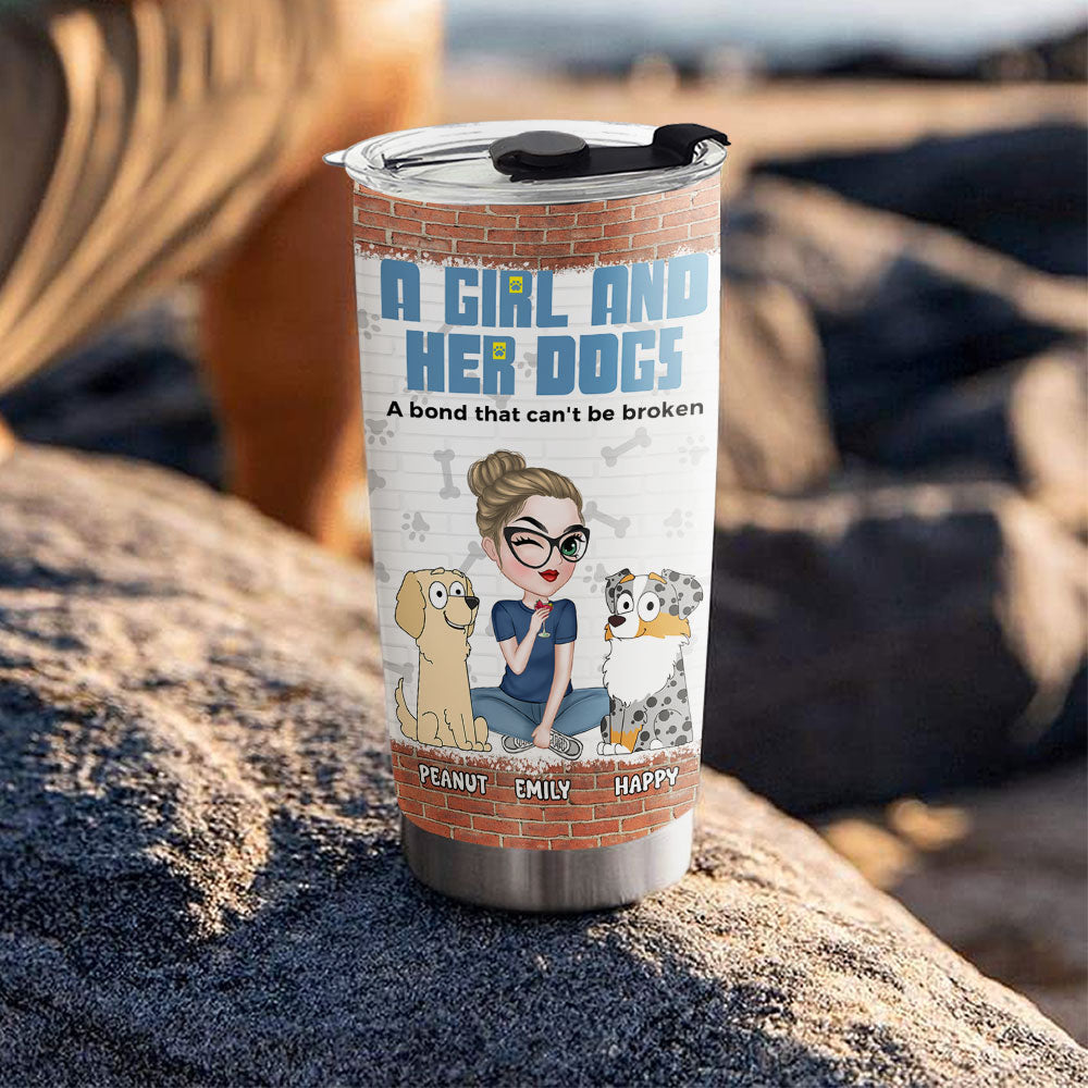 Custom Christmas Birthday Gifts For Pet Lovers • Bond Cannot Be Broken - Personalized Tumbler