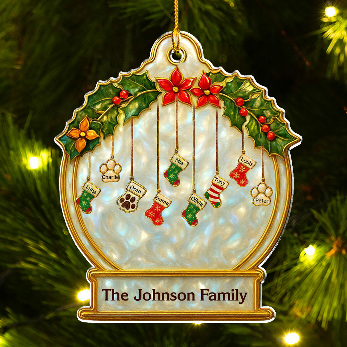 Family Stockings - Personalized Acrylic Ornament