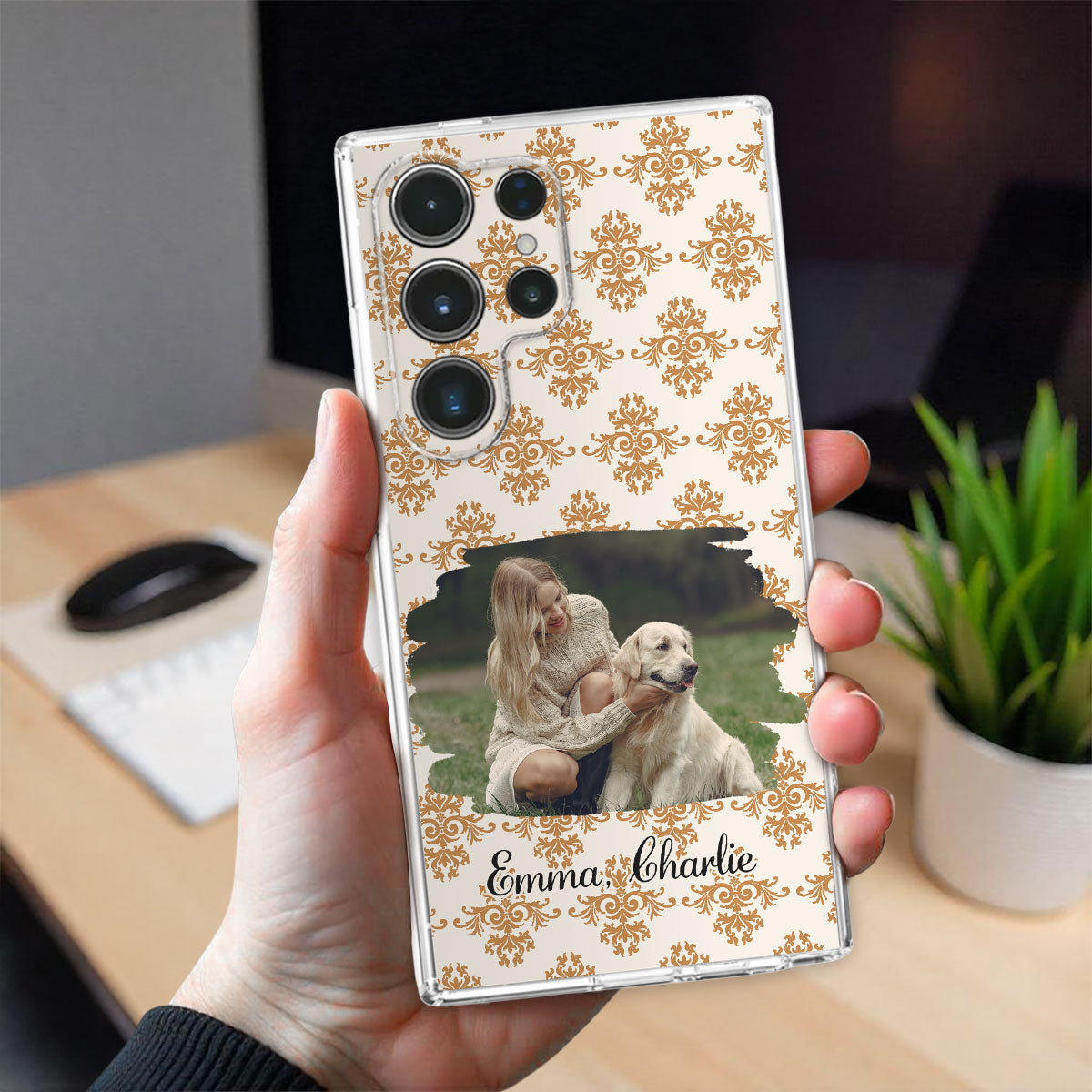 Pumskin Girl And Her Pet Photo - Personalized Phone Case