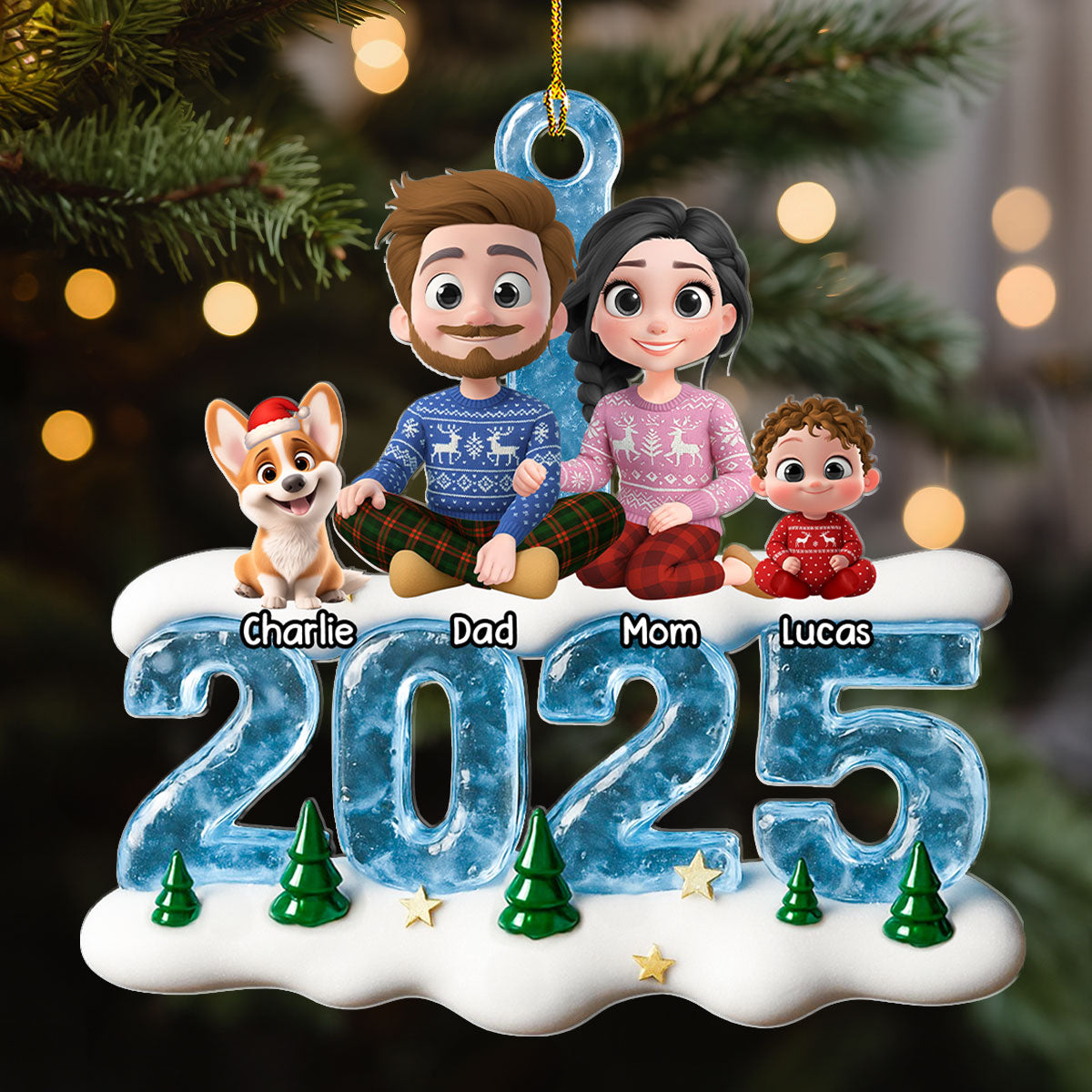 Custom Christmas Decor Home Birthday Gifts For Cat Lovers • We And Our Kids Ice - Personalized Acrylic Ornament