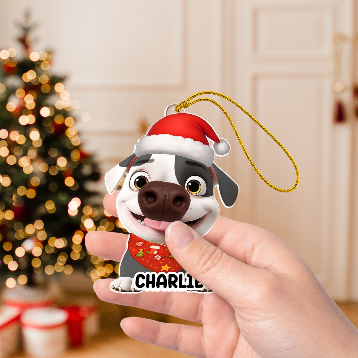 Custom Christmas Decor Home Birthday Gifts For Pet Lovers • Jolly Snoots - Personalized Nose Squishy Ornament