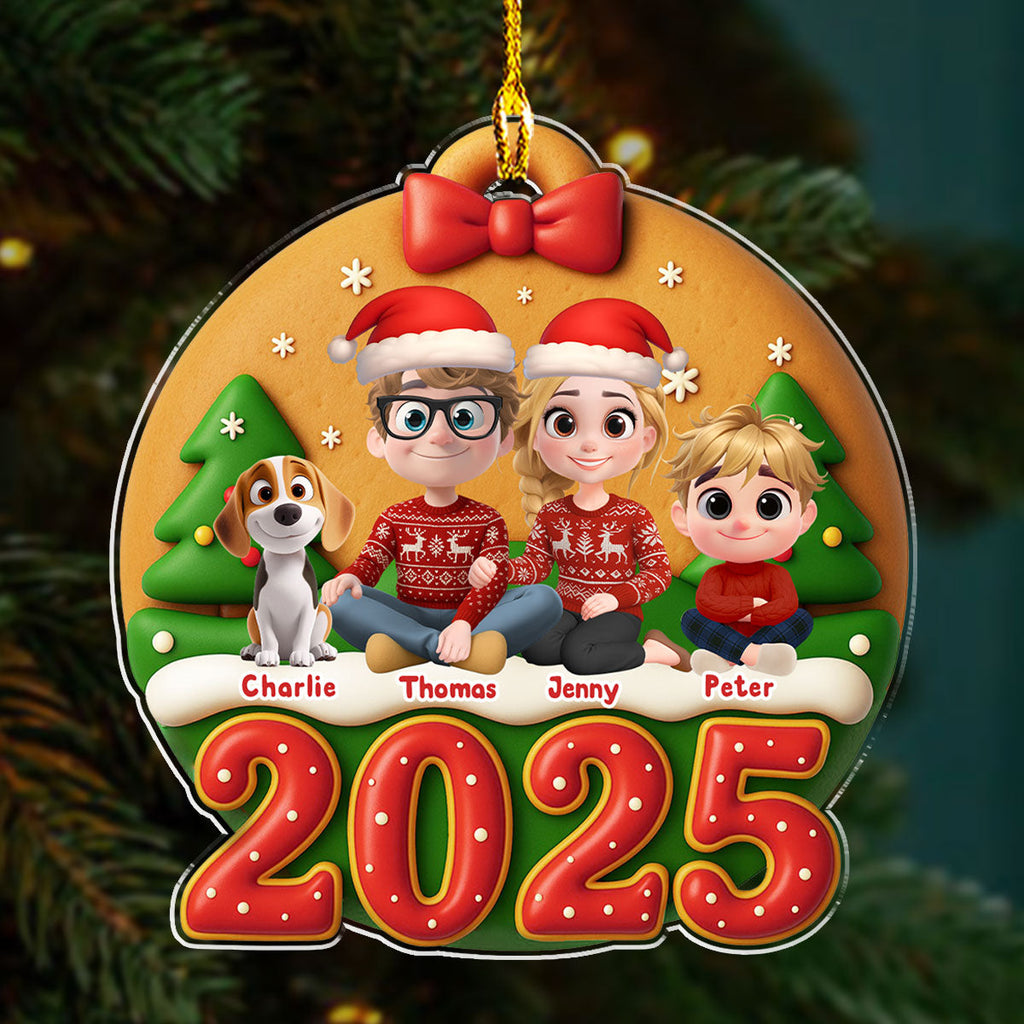 Custom Christmas Decor Home Birthday Gifts For Dog Lovers • Family Circle Cake - Personalized Acrylic Ornament