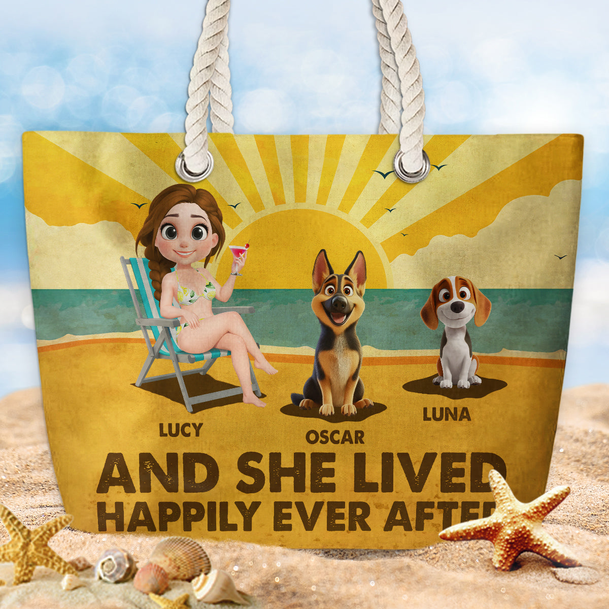 New Happily Ever After - Personalized Beach Bag