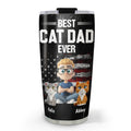 Custom Father's day Birthday Gifts For Cat Dad, Cat Lovers • American Cat Dad - Personalized Tumbler
