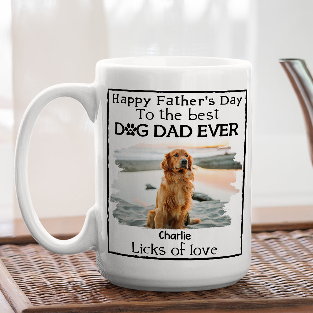 Custom Photo Mother's Father's day Birthday Gifts For Dog Lovers • Licks Of Love Photo - Personalized Coffee Mug