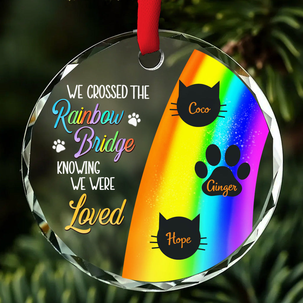 Custom Christmas Memorial Sympathy Gifts For Dogs, Cats • Thanks For Everything I Had A Great Time - Personalized Glass Ornament