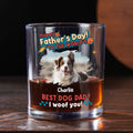 Dog Dad Forever Photo - Personalized Whiskey Glass