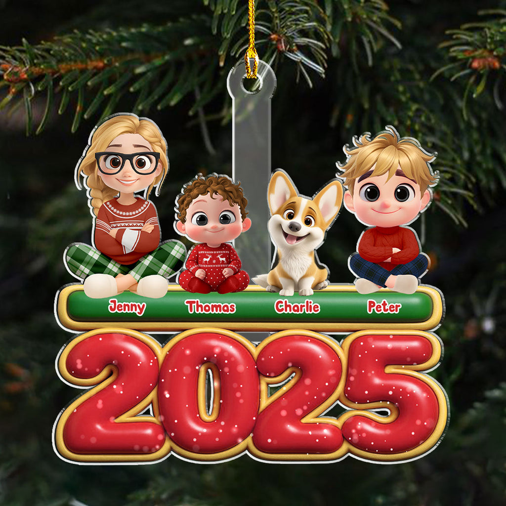 Custom Christmas Decor Home Birthday Gifts For Dog Lovers • My Kids Is Here - Personalized Acrylic Ornament