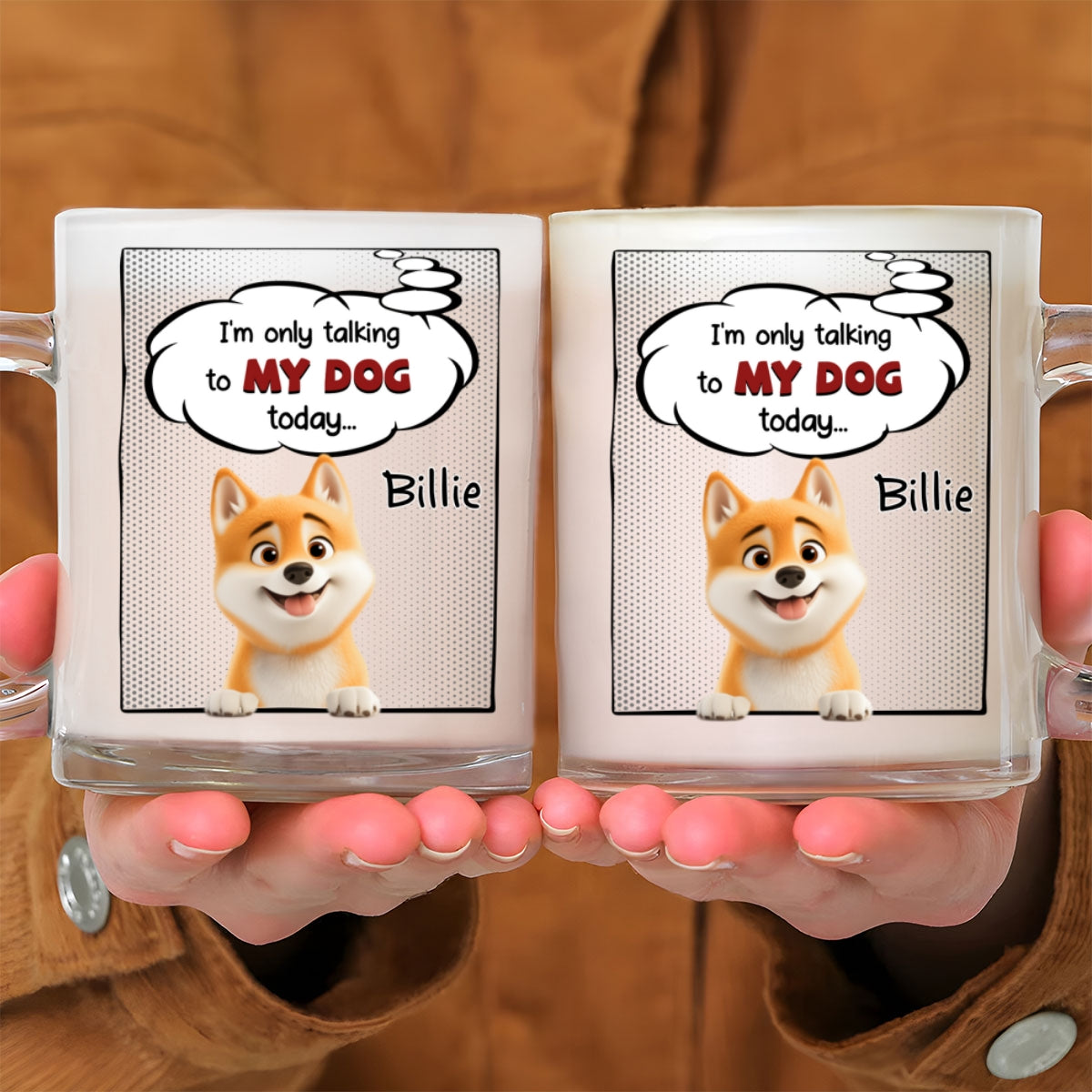 Custom Christmas Birthday Gifts For Dog Mom, Dog Lovers • Talking About You - Personalized Glass Mug