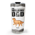 Custom Christmas Birthday Gifts For Dog Lovers • Walking With My Dad - Personalized 3D Inflated Effect Tumbler